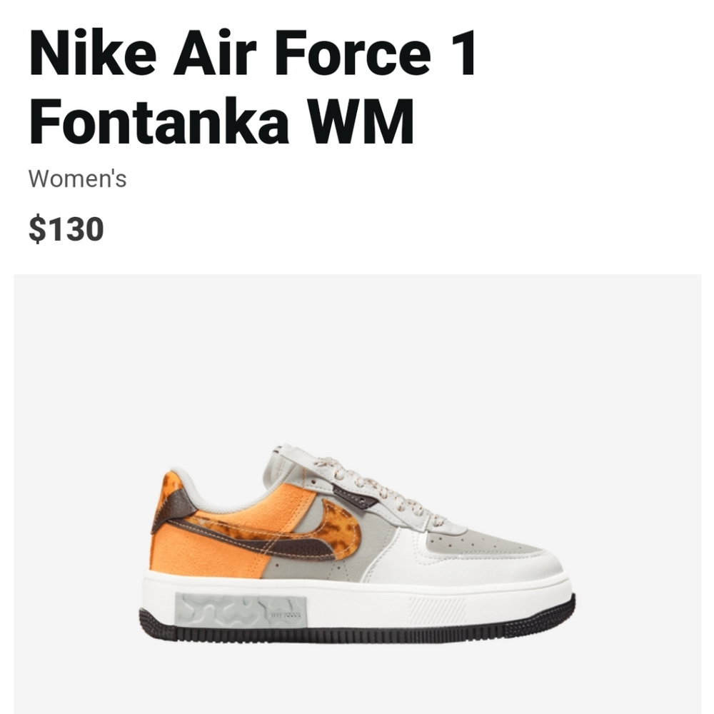 Nike Air Force 1 Fontanka Women Size 8.5